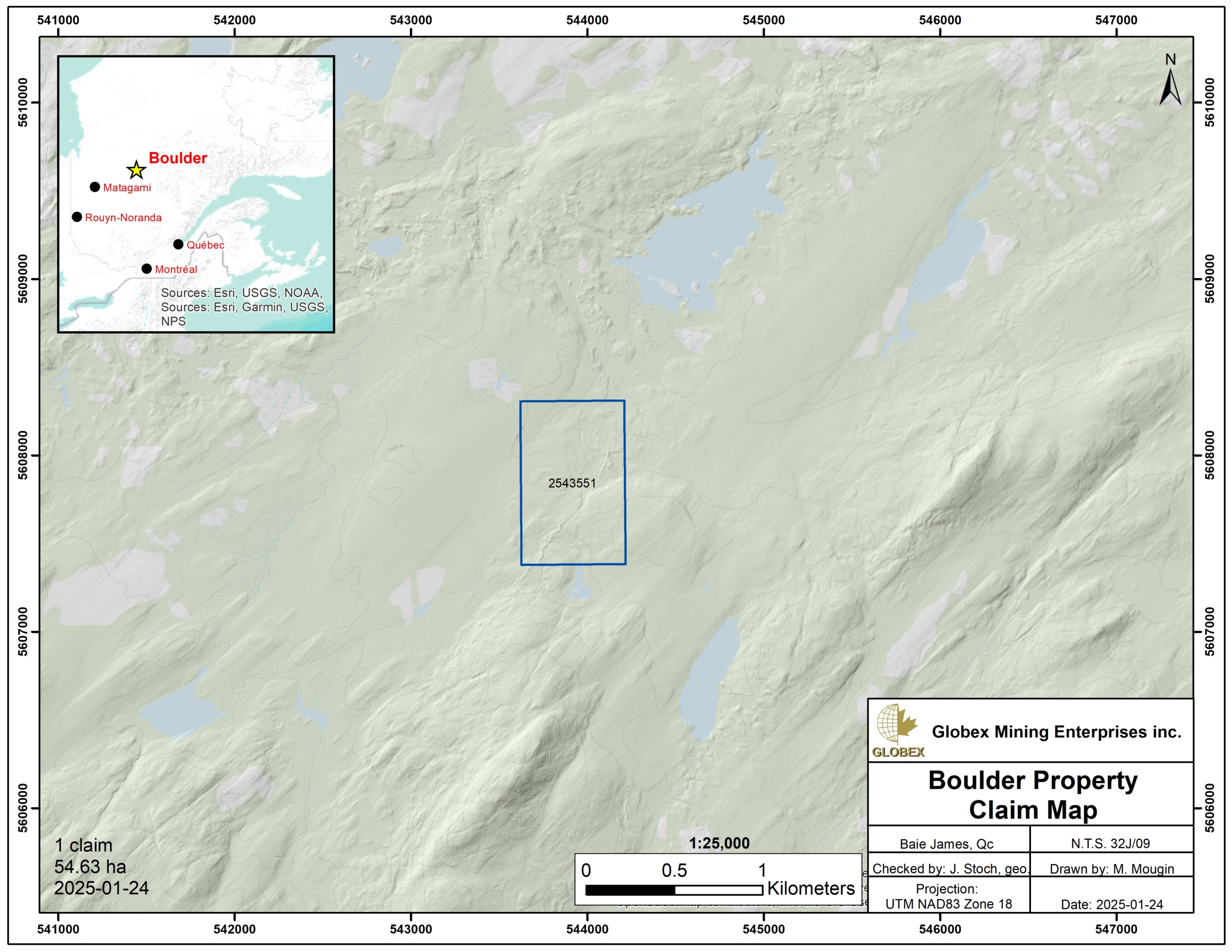 Boulder Gold Claim Map 2025-01-24