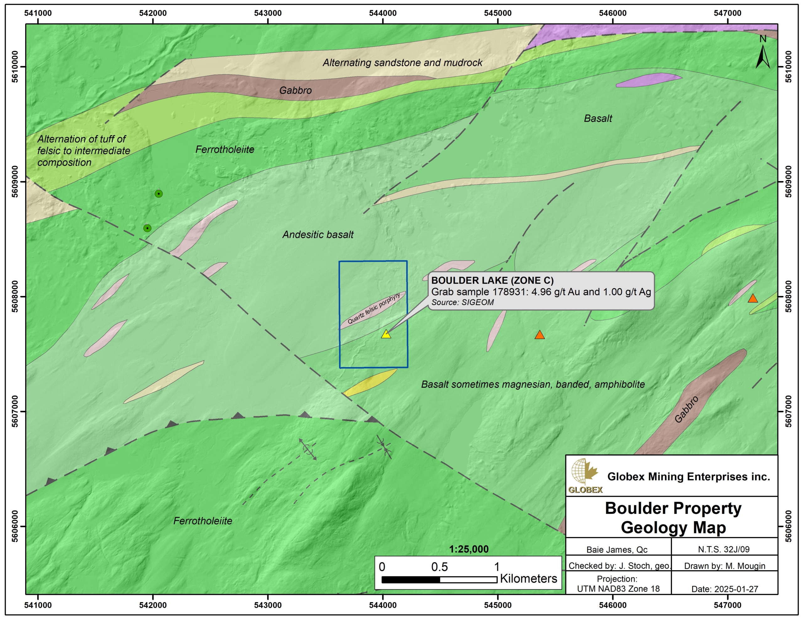 Boulder Gold Geology Map 2025-01-27