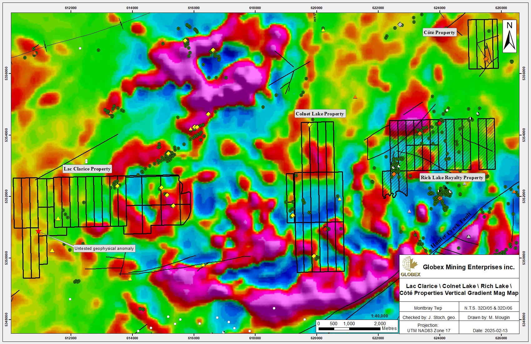 Lac Clarice_Colnet_Rich Lake_Cote Properties Mag Map_2025-02-13
