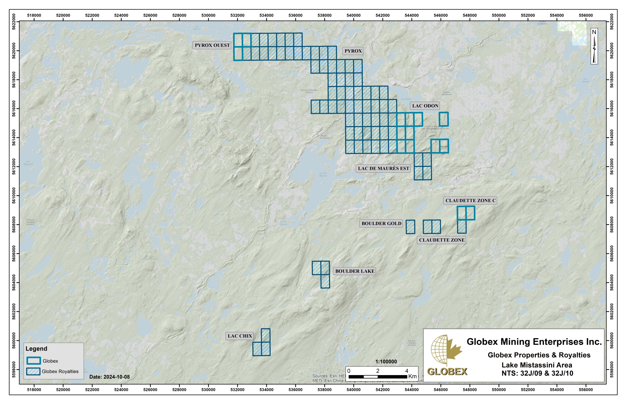 Lake Mistassini Area Claim Map_2024-10-08